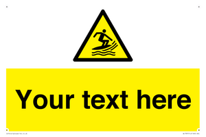 Custom Warning surf craft area